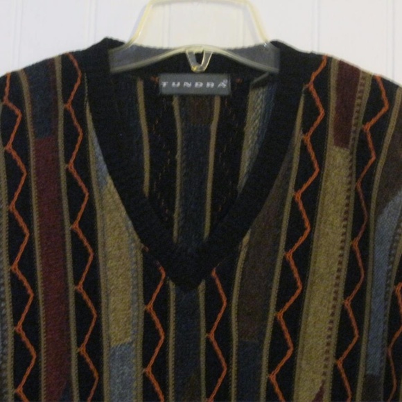Mens TUNDRA Sz L Multi-Color Sweater - Picture 4 of 7